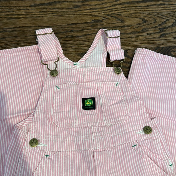Vintage Bottoms Vintage John Deere Pink White Seersucker Kids